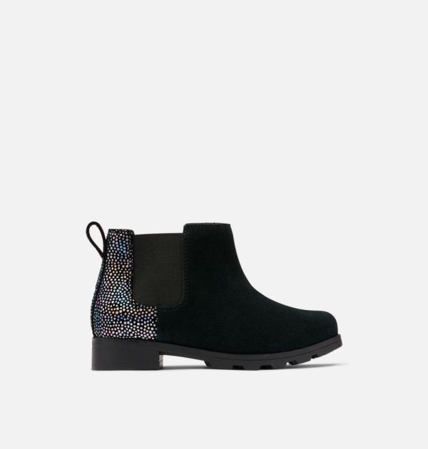 Sorel Shoes Youth Emelie Chelsea Bootie-Black Sea Salt