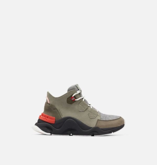 Sorel Shoes Women's Kinetic RNEGD Caribou Boot-Grey Green Alpine Tundra
