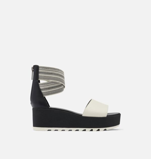 Sorel Shoes Women's Cameron Flatform Ankle Strap Wedge Sandal-Black Gore