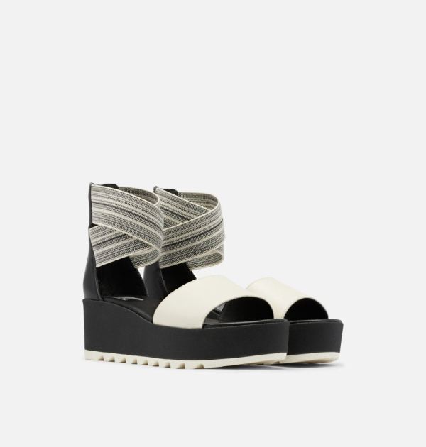 Sorel Shoes Women's Cameron Flatform Ankle Strap Wedge Sandal-Black Gore