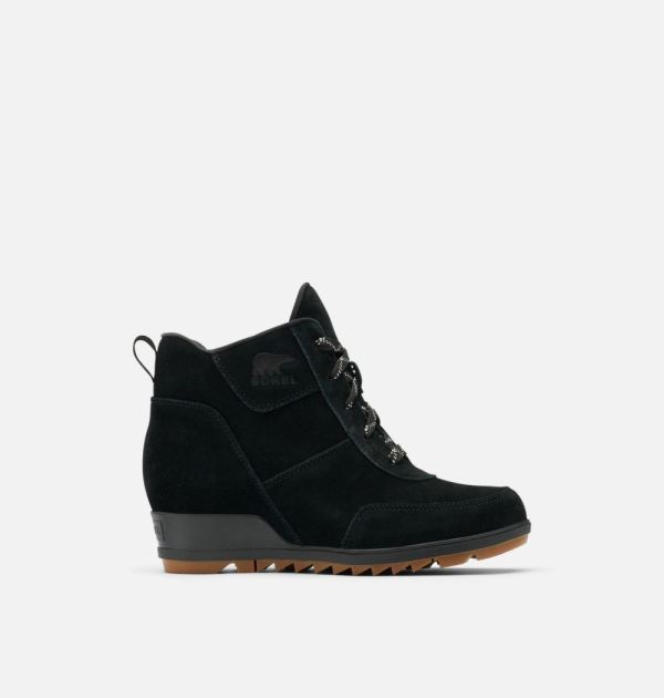 Sorel Shoes Womens Evie Sport Lace Bootie -Black Gum 10