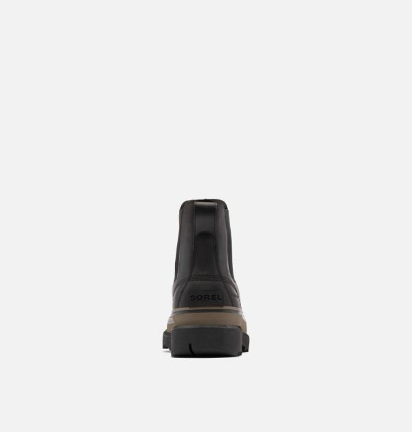 Sorel Shoes Men's Caribou Chelsea Boot-Black Mud