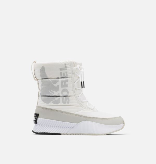 Sorel Shoes Women's Out 'N About III Puffy Lace Boot-White Pure Silver