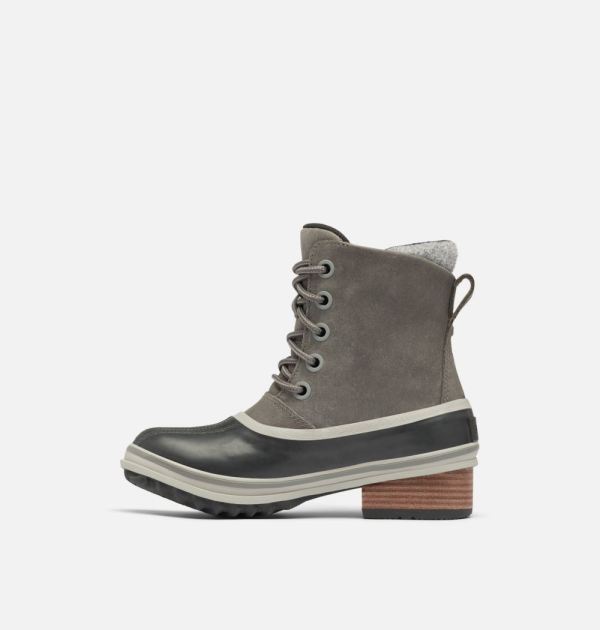 Sorel Shoes Womens Slimpack III Lace Duck Boot-Quarry