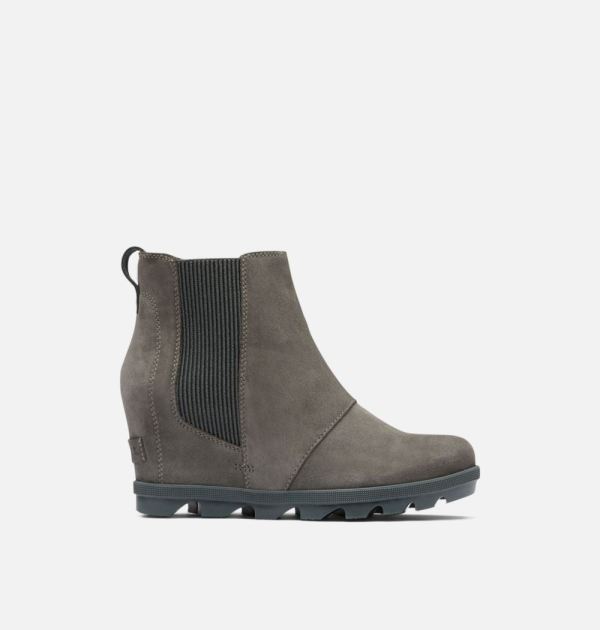Sorel Shoes Women's Joan Of Arctic Wedge II Chelsea Bootie -Quarry Grill