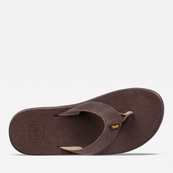 Teva | Men's Voya Flip Leather - CHOCOLATE BROWN