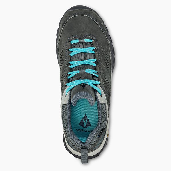 VASQUE BOOTS TALUS AT LOW ULTRADRY WOMEN'S WATERPROOF HIKING SHOE IN GRAY/TEAL