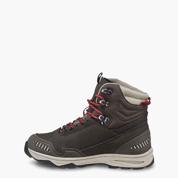 VASQUE BOOTS KIDS WATERPROOF HIKING BOOT IN GRAY/TEAL BROWN OLIVE/BOSSA NOVA