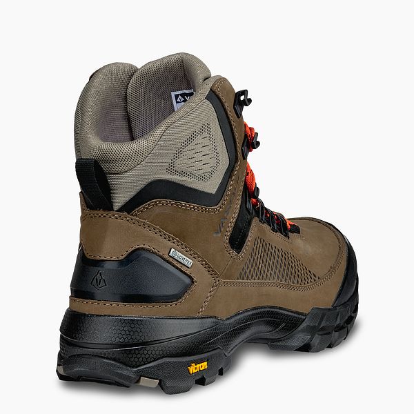 VASQUE BOOTS TALUS XT GTX MEN'S WATERPROOF HIKING BOOT IN BROWN/ORANGE