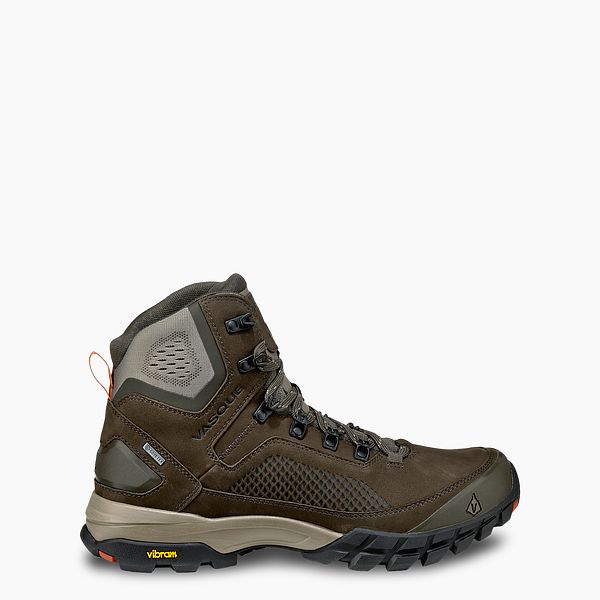 VASQUE BOOTS TALUS XT GTX MEN'S WATERPROOF HIKING BOOT IN BROWN/ORANGE