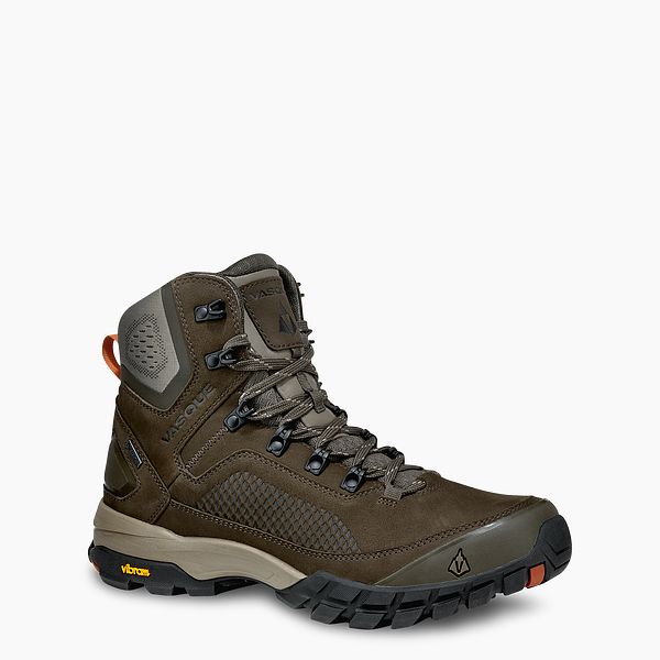 VASQUE BOOTS TALUS XT GTX MEN'S WATERPROOF HIKING BOOT IN BROWN/ORANGE