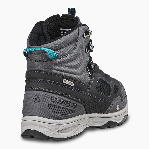 VASQUE BOOTS KIDS WATERPROOF HIKING BOOT IN GRAY/TEAL MAGNET/BALTIC