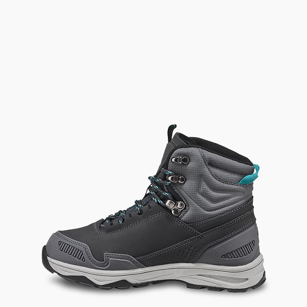 VASQUE BOOTS KIDS WATERPROOF HIKING BOOT IN GRAY/TEAL MAGNET/BALTIC