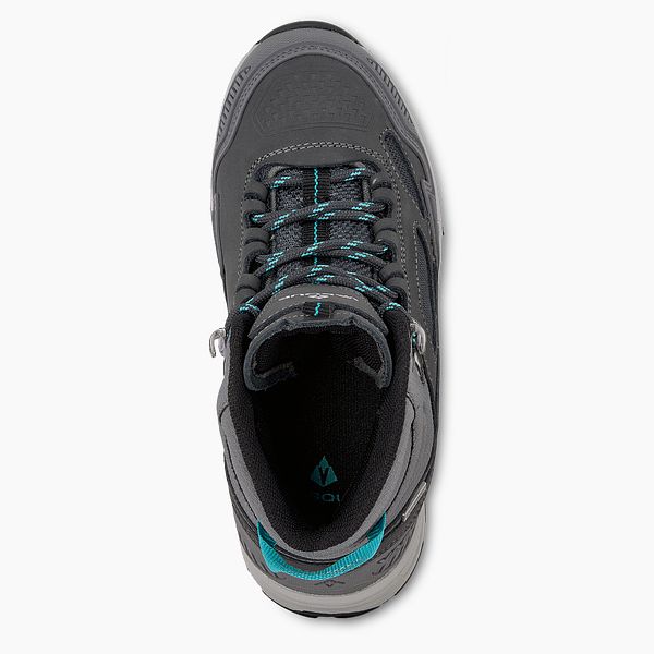 VASQUE BOOTS KIDS WATERPROOF HIKING BOOT IN GRAY/TEAL MAGNET/BALTIC