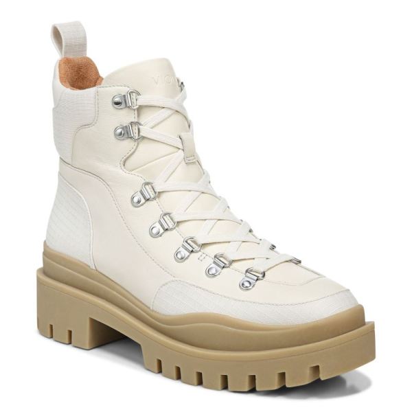 Vionic | Women's Jaxen Boot - Cream Leather Textile