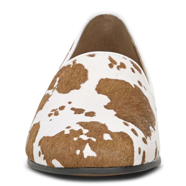 Vionic | Women's Willa Slip on Flat - Brown Cow Print