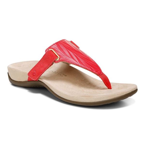 Vionic | Women's Wanda T-Strap Sandal - Poppy