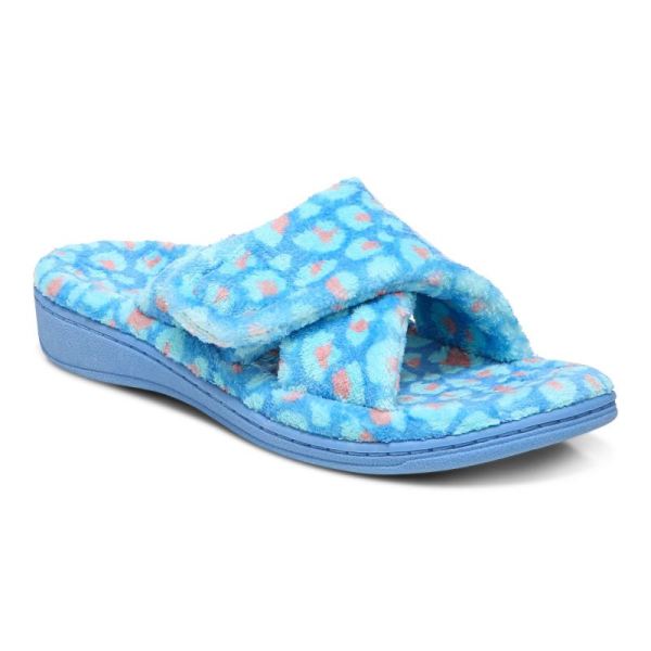 Vionic | Women's Relax Slippers - Azure Leopard