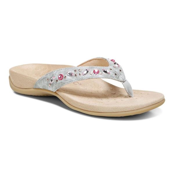 Vionic | Women's Lucia Toe Post Sandal - Light Grey