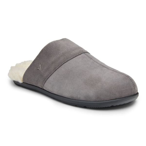 Vionic | Men's Alfons Mule Slipper - Charcoal Suede