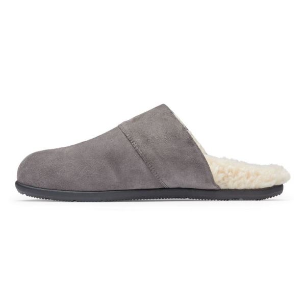 Vionic | Men's Alfons Mule Slipper - Charcoal Suede