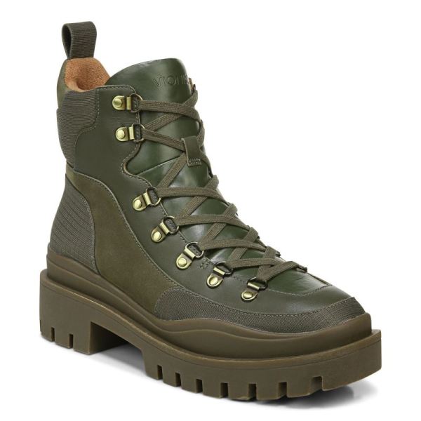 Vionic | Women's Jaxen Boot - Olive Leather Textile