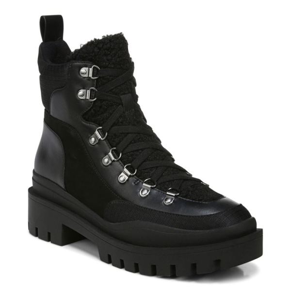 Vionic | Women's Jaxen Boot - Black Leather Shearling