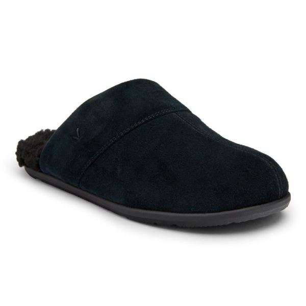 Vionic | Men's Alfons Mule Slipper - Black Suede