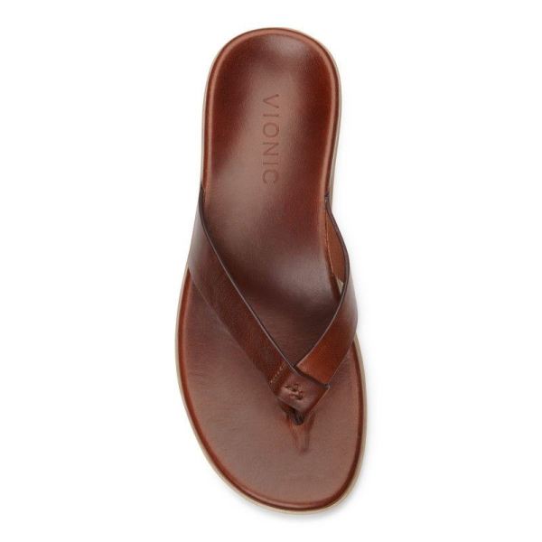 Vionic | Men's Elijah Toe Post Sandal - Brown