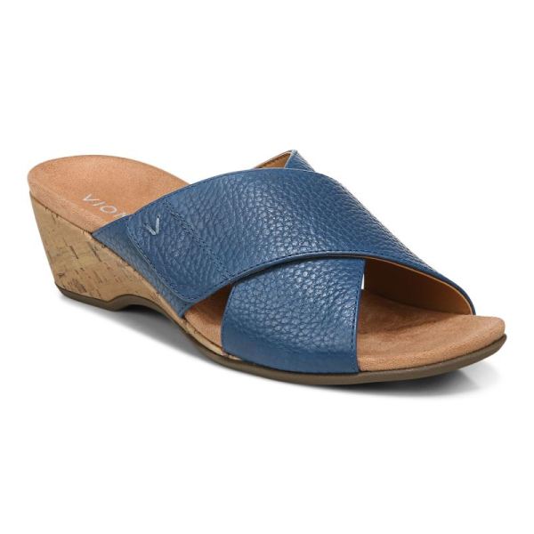 Vionic | Women's Leticia Wedge Sandal - Dark Blue