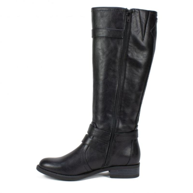 White Mountain | Women's Loyal Wide Calf Tall Boot-Black