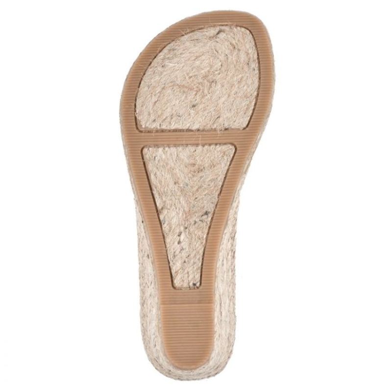 White Mountain | Women's Beachball Wedge Sandal-Sage Multi Stripe Fabric