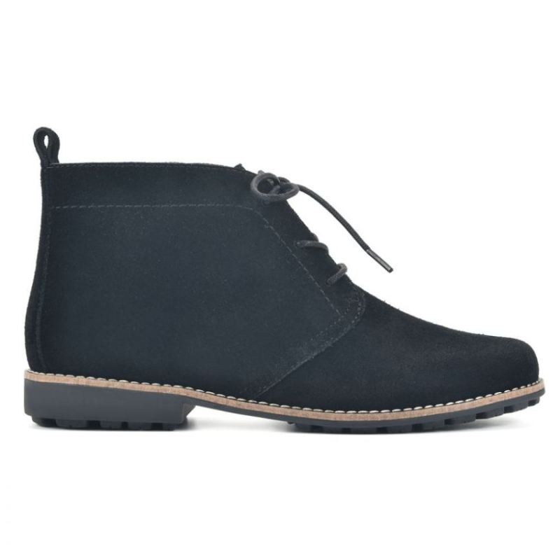 White Mountain | Women's Auburn Wide Suede Bootie-Black Suede