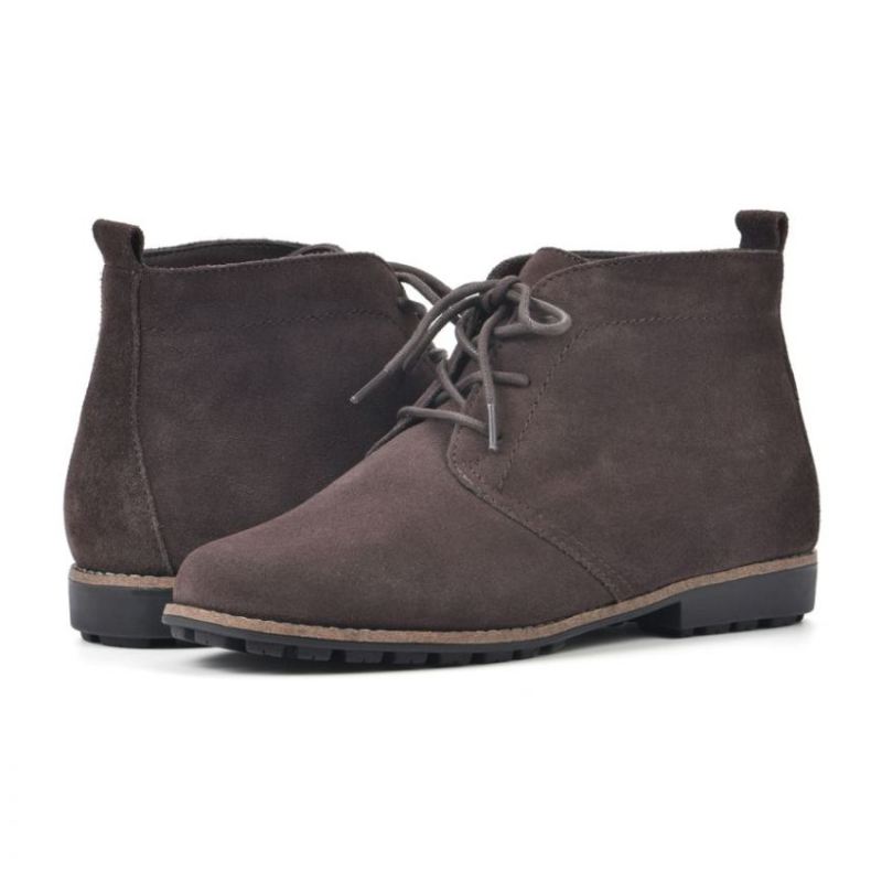 White Mountain | Women's Auburn Wide Suede Bootie-Brown Suede