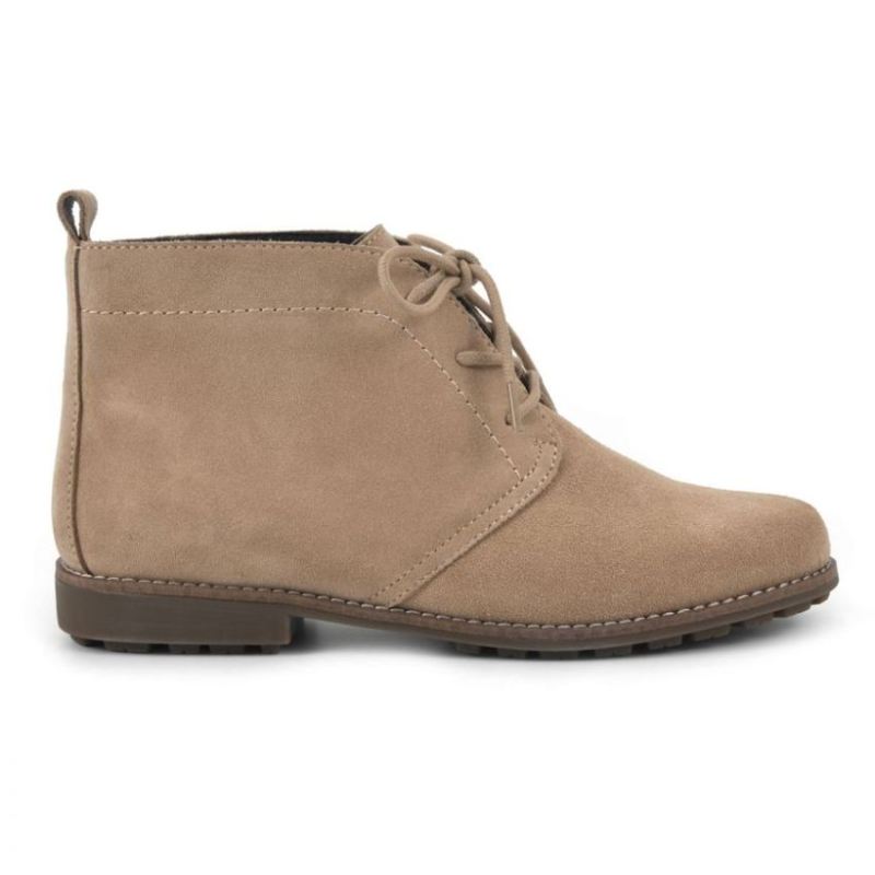 White Mountain | Women's Auburn Wide Suede Bootie-Light Tan Suede