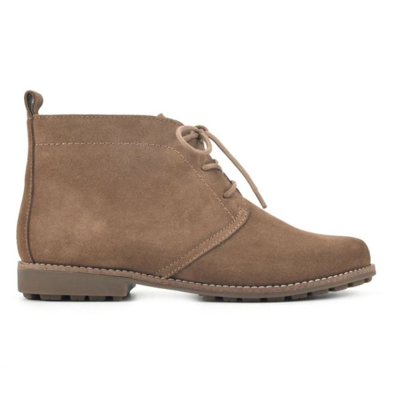 White Mountain | Women's Auburn Wide Suede Bootie-New Chestnut Suede