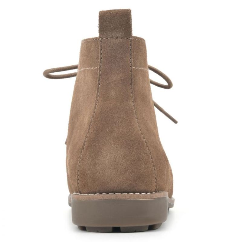 White Mountain | Women's Auburn Wide Suede Bootie-New Chestnut Suede