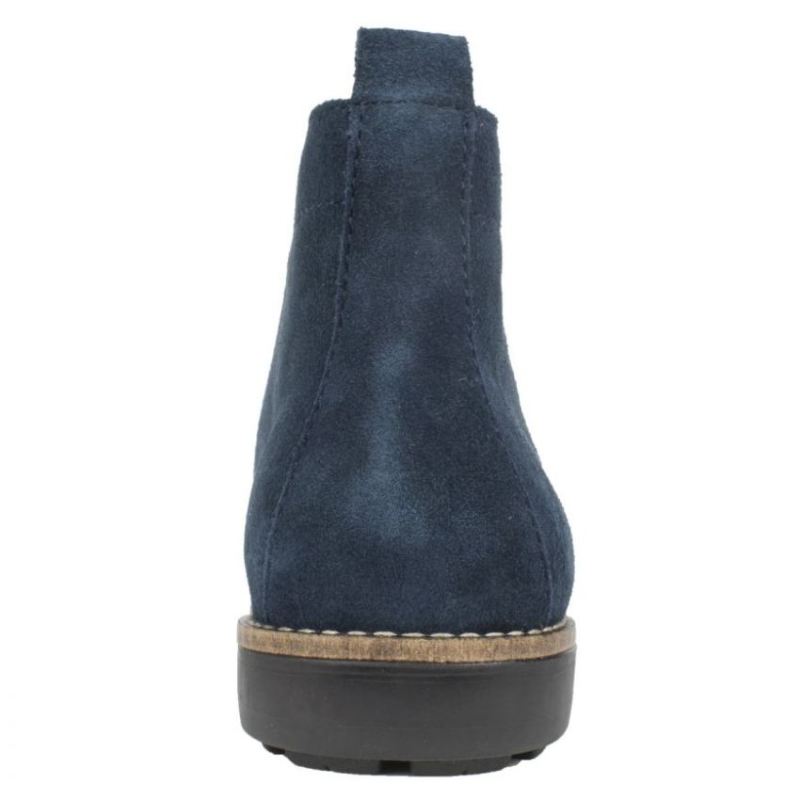 White Mountain | Women's Auburn Suede Bootie-Navy Suede