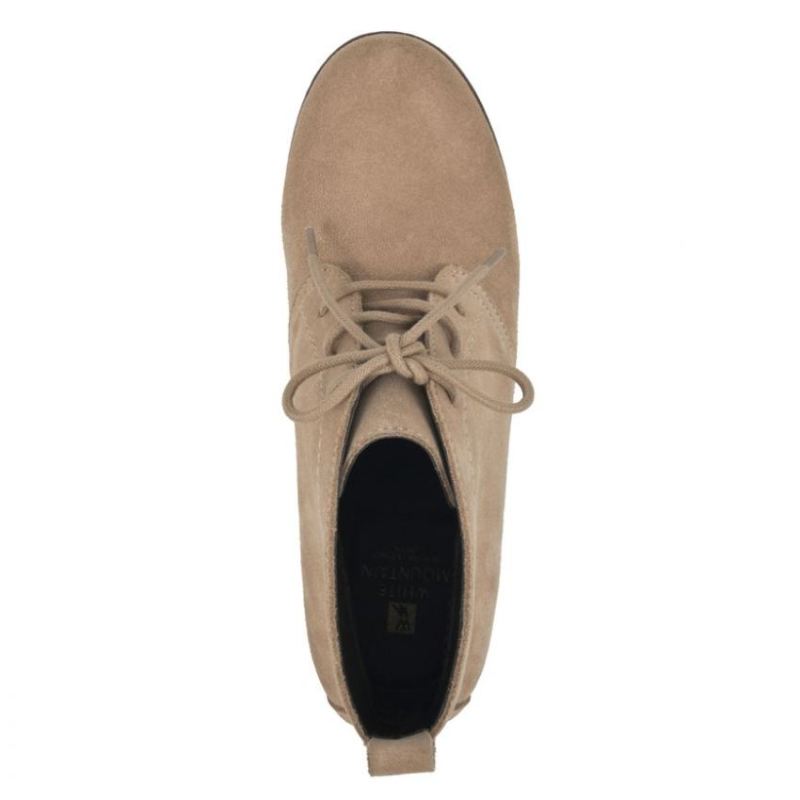 White Mountain | Women's Auburn Suede Bootie-Light Tan Suede