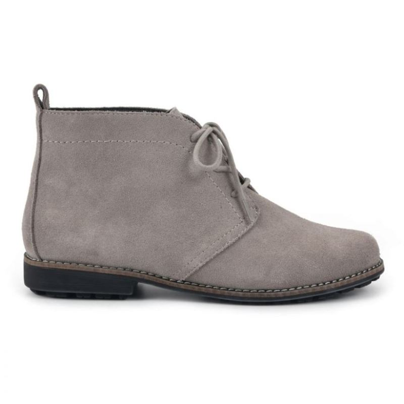 White Mountain | Women's Auburn Suede Bootie-Light Grey Suede