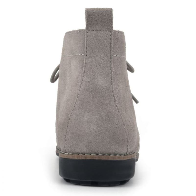 White Mountain | Women's Auburn Suede Bootie-Light Grey Suede