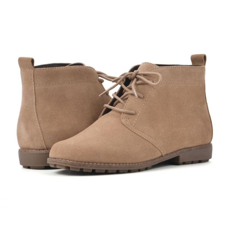 White Mountain | Women's Auburn Suede Bootie-Natural Suede