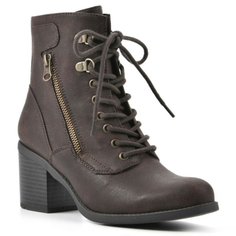 White Mountain | Women's Dorian Bootie-Dark Brown