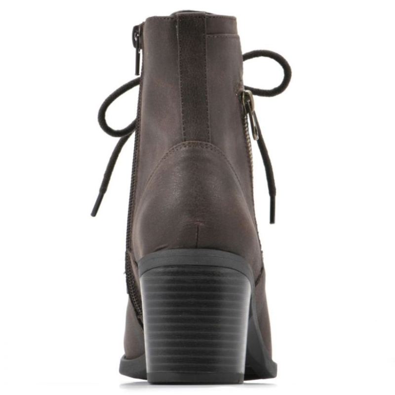 White Mountain | Women's Dorian Bootie-Dark Brown