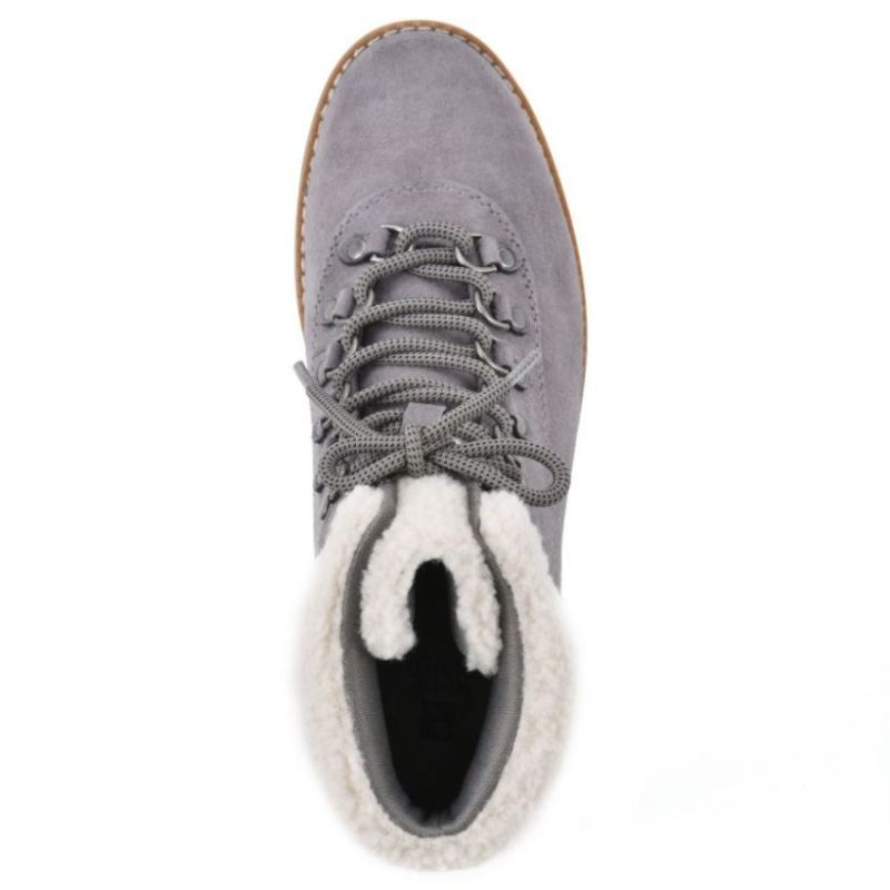 White Mountain | Women's Cozy Bootie-Light Grey Pebble Grain Fabric