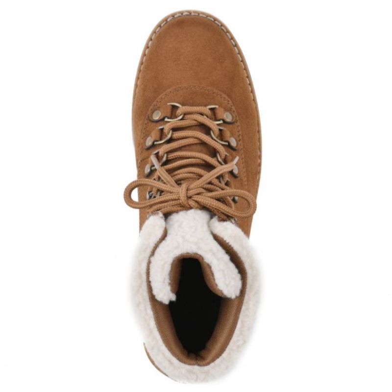White Mountain | Women's Cozy Bootie-Tobacco Pebble Grain Fabric