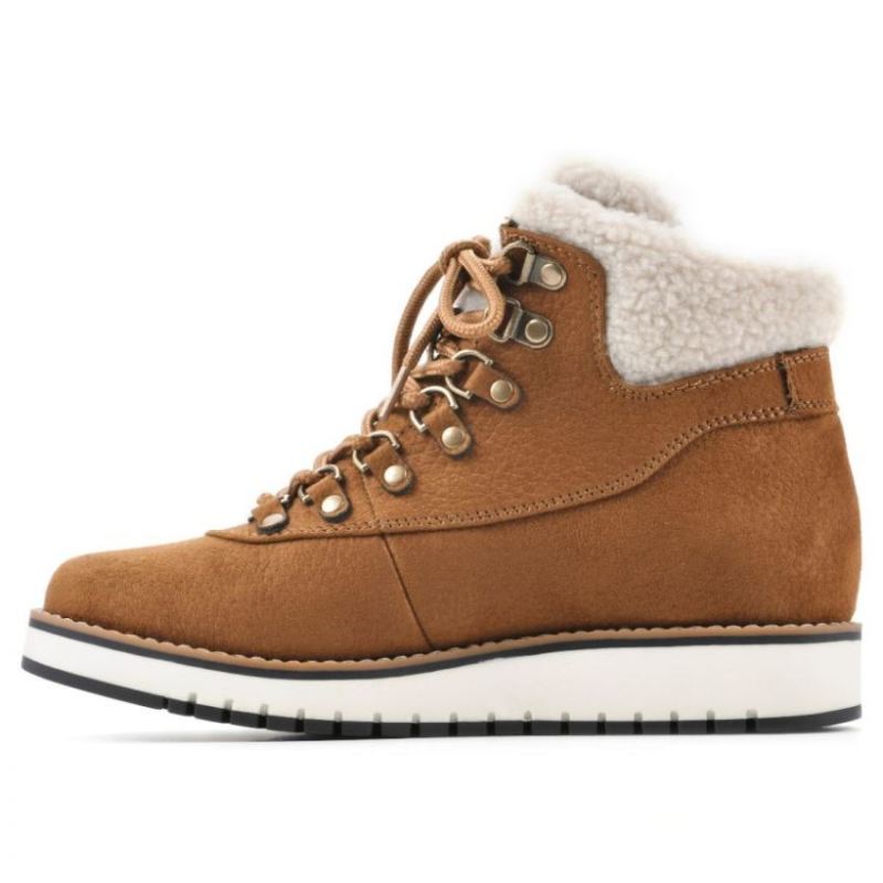 White Mountain | Women's Cozy Bootie-Tobacco Pebble Grain Fabric
