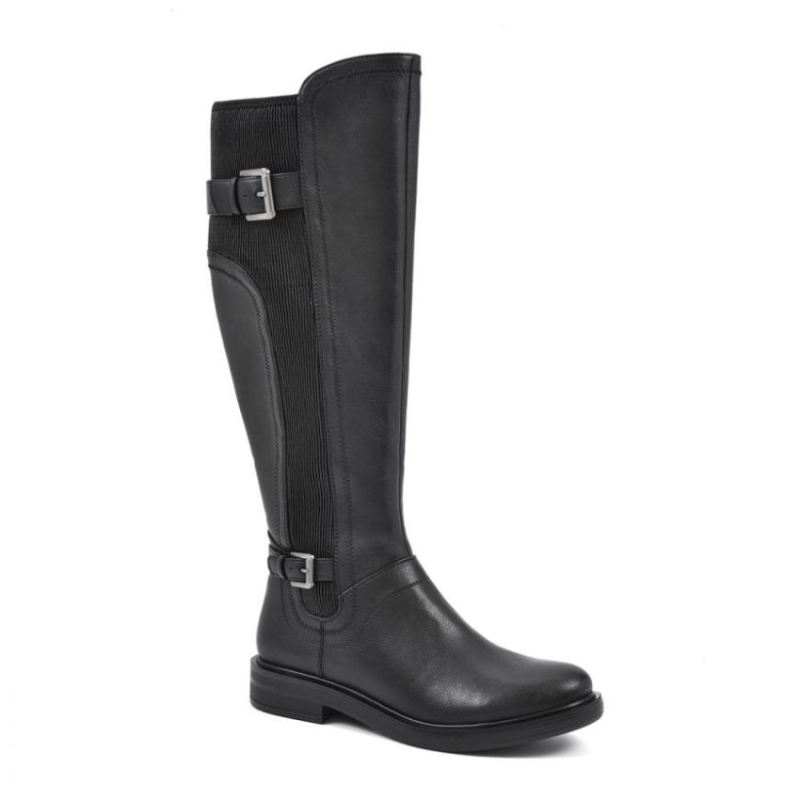 White Mountain | Women's Meditate Tall Boot-Black Faux Leather