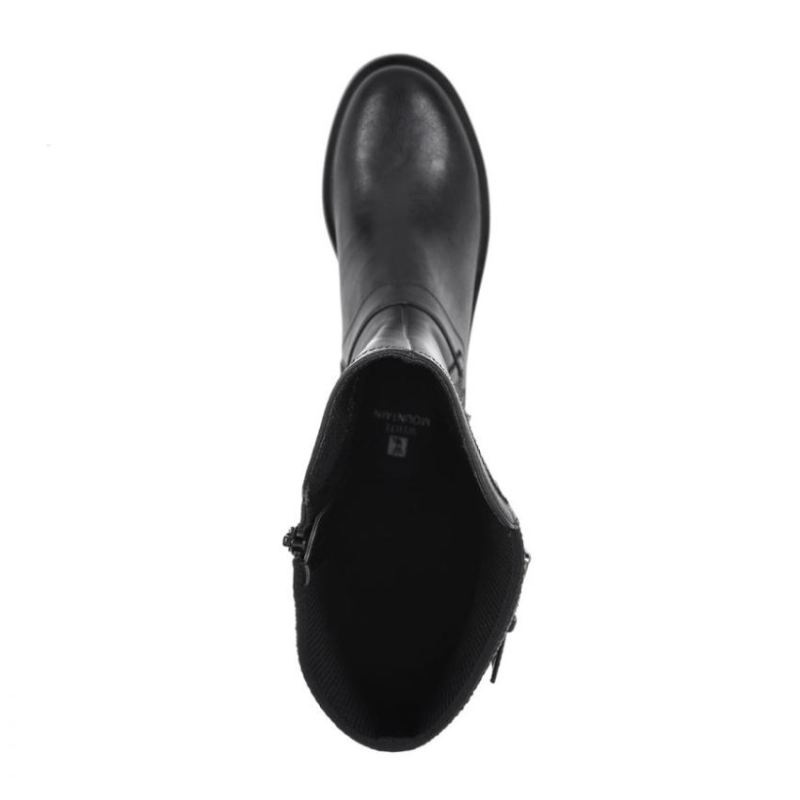 White Mountain | Women's Meditate Tall Boot-Black Faux Leather