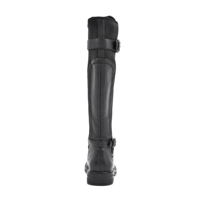 White Mountain | Women's Meditate Tall Boot-Black Faux Leather